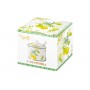 Сахарница 320 мл 9*9*10 см "Лимоны" + ложка, NEW BONE CHINA