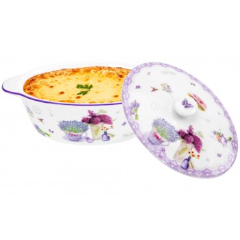 Жюльенница-кокотница 250 мл 16*10*8 см "Лаванда" с крышкой, NEW BONE CHINA
Состав: Фарфор