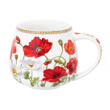 Кружка 400 мл 13*10*8,5 см "Маки" бочонок, NEW BONE CHINA
Состав: Фарфор