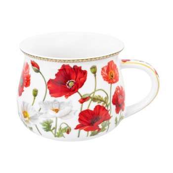 Кружка 250 мл 11*8,5*7 см "Маки" бочонок, NEW BONE CHINA
Состав: Фарфор