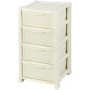 Комод 4-х секционный 39*39*82,5 см "Виола" слоновая кость (модель 338)