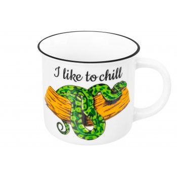 Кружка 400 мл 13*9,5*8,8 см "Змея I like to chill" NEW BONE CHINA
Состав: Фарфор