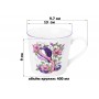 Кружка 400 мл 13*9,7*9 см "Змея в цветах" NEW BONE CHINA
Состав: Фарфор