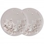 НАБОР ИЗ 2 ТАРЕЛОК ОБЕДЕННЫХ  LEFARD "WHITE FLOWER" 25,5 СМ СЕРЫЙ (КОР=12ШТ.)