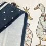 СКАТЕРТЬ ОВАЛЬНАЯ "FAMILY FARM" 160Х220 СМ ,СИНИЙ, 100% ХЛОПОК, ТВИЛ, С ПРОПИТКОЙ