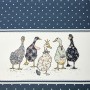 СКАТЕРТЬ ОВАЛЬНАЯ "FAMILY FARM" 140Х180СМ ,СИНИЙ,100% ХЛОПОК,ТВИЛ,С ПРОПИТКОЙ