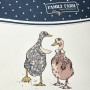 СКАТЕРТЬ ОВАЛЬНАЯ "FAMILY FARM" 140Х180СМ ,СИНИЙ,100% ХЛОПОК,ТВИЛ,С ПРОПИТКОЙ