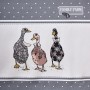 СКАТЕРТЬ "FAMILY FARM" 160Х220СМ ,100% ХЛОПОК, ГРАФИТ , ТВИЛ, ПРОПИТКА