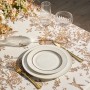 СКАТЕРТЬ "ROYAL GARDEN" 160Х220СМ ,БЕЛЫЙ, 100% ХЛОПОК,ТВИЛ ПРОПИТКА