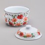 КАСТРЮЛЯ AGNESS ЭМАЛИРОВАННАЯ С ЭМАЛ.КРЫШКОЙ СЕРИЯ "МАКИ", 2.8 Л, 20*12 СМ