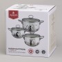 НАБОР КАСТРЮЛЬ ЭМАЛИРОВАННЫЙ, СЕРИЯ "LAVANDER CATS 6ПР. 2,0/2,8/3,8Л ДИА.18/20/22СМ